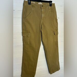 Universal Thread cargo pants, khaki, women’s size 10/30. Worn distressed look.